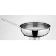 ΤΗΓΑΝΙ 28x5cm - 3lt με ΥΑΛΙΝΟ ΚΑΠΑΚΙ SOFT 18/10  - YMS