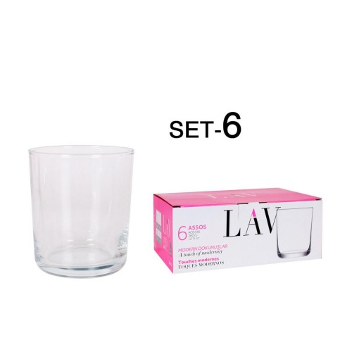 ΣΕΤ 6τεμ. ΠΟΤΗΡΙΑ ΟΥΙΣΚΥ ASSOS 360ml - LAV