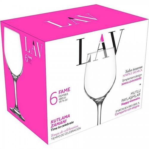ΣΕΤ 6τεμ. ΠΟΤΗΡΙΑ ΚΟΛΟΝ. ΚΡΑΣΙΟΥ FAME 480ml - LAV ΣΕΤ 6τεμ. ΠΟΤΗΡΙΑ ΚΟΛΟΝ. ΚΡΑΣΙΟΥ FAME 480ml - LAV