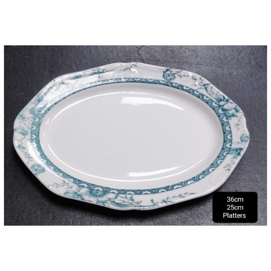 ΠΙΑΤΕΛΑ ΟΒΑΛ 36cm TIFFANY-GREEN 24324 - ORIANA FERELLI® ΠΙΑΤΕΛΑ ΟΒΑΛ 36cm TIFFANY-GREEN 24324 - ORIANA FERELLI®
