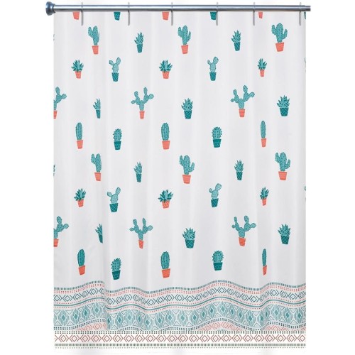 ΚΟΥΡΤΙΝΑ ΜΠΑΝΙΟΥ 180x200cm POLYESTER CACTUS 35447 - ARVIX
