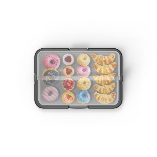 ΚΟΥΤΙ ΠΑΡΟΥΣΙΑΣΗΣ ΑΡΤΟΣΚΕΥΑΣΜΑΤΩΝ 46.5cm - ABS+INOX - POLYBOX L178/VAS-03/BLACK - BIESSE