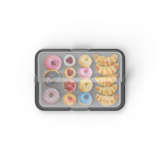 ΚΟΥΤΙ ΠΑΡΟΥΣΙΑΣΗΣ ΑΡΤΟΣΚΕΥΑΣΜΑΤΩΝ 46.5cm - ABS+INOX - POLYBOX L178/VAS-03/BLACK - BIESSE