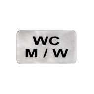 ΠΙΝΑΚΙΔΑ ΣΗΜΑΝΣΗΣ ΑΝΟΞΕΙΔΩΤΗ "WC M/W" 11x6cm 409717 - Max.Home®