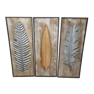 ΔΙΑΚΟΣΜΗΤΙΚΑ ΤΟΙΧΟΥ (27x51cm)x3 ΣΕΤ 3τεμ. ΜΕΤΑΛ. 222/BG009S-T3 - ORIANA FERELLI