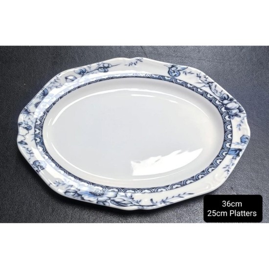 ΠΙΑΤΕΛΑ ΟΒΑΛ 36cm TIFFANY-BLUE 24324 - ORIANA FERELLI®