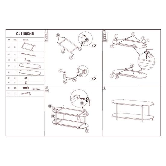 ΤΡΑΠΕΖΑΚΙ ΣΑΛΟΝΙΟΥ 115x50x45cm ΜΟΡΙΟΣΑΝΙΔΑ ALL-U-NEED CJ1155045- Oriana Ferelli®