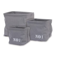 ΣΕΤ 3τεμ. ΥΦΑΣΜΑΤΙΝΑ ΚΑΛΑΘΙΑ ΑΠΟΘΗΚΕΥΣΗΣ GRIS 12 301 - ARVIX