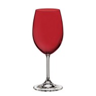ΣΕΤ 6τεμ. ΠΟΤΗΡΙΑ ΚΟΛΟΝΑΤΑ ΝΕΡΟΥ 450ml SYLVIA RED - CRYSTAL BOHEMIA