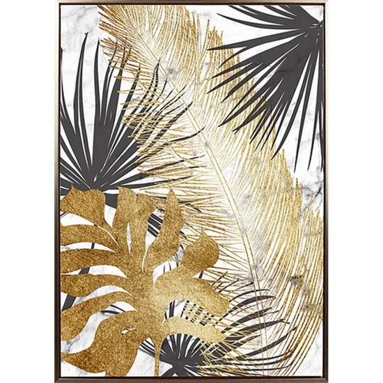 ΚΑΜΒΑΣ σε ΚΑΔΡΟ 50x70cm JUNGLE LEAF XCC232812 - ORIANA FERELLI®