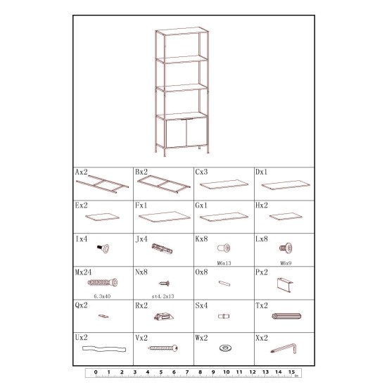 ΡΑΦΙΕΡΑ ΜΕ ΝΤΟΥΛΑΠΙ ΜΟΡΙΟΣΑΝΙΔΑ 68x35x176cm ALL-U-NEED CWG6835176TL - Oriana Ferelli® ΡΑΦΙΕΡΑ ΜΕ ΝΤΟΥΛΑΠΙ ΜΟΡΙΟΣΑΝΙΔΑ 68x35x176cm ALL-U-NEED CWG6835176TL - Oriana Ferelli®