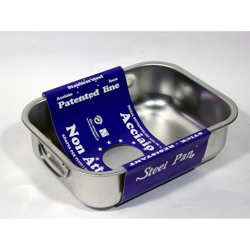 ΤΑΨΙ ΟΡΘΟΓΩΝΙΟ 35x26cm 11162 18/10 PATENTED - STEEL PAN ΤΑΨΙ ΟΡΘΟΓΩΝΙΟ 35x26cm 11162 18/10 PATENTED - STEEL PAN