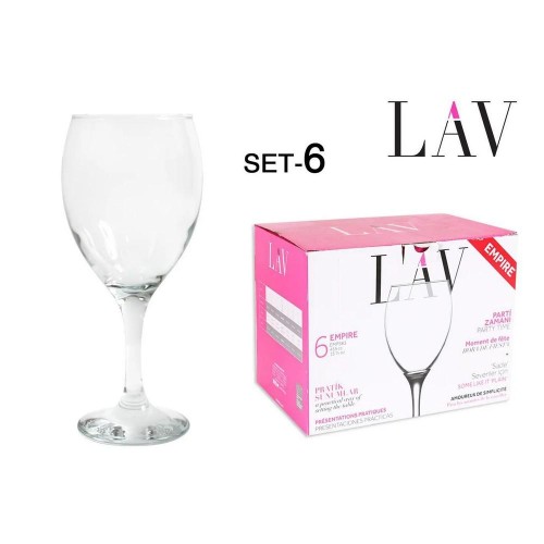 ΣΕΤ 6τεμ. ΠΟΤΗΡΙΑ ΚΟΛΟΝΑΤΑ ΝΕΡΟΥ EMPIRE 455ml - LAV