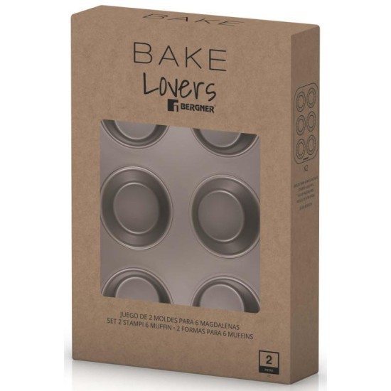 ΣΕΤ 2τεμ. ΑΝΤ/ΚΕΣ ΦΟΡΜΕΣ MUFFIN 6 θέσεων 26.5x18.5cm LOVERS BG-37197-CO - BERGNER ΣΕΤ 2τεμ. ΑΝΤ/ΚΕΣ ΦΟΡΜΕΣ MUFFIN 6 θέσεων 26.5x18.5cm LOVERS BG-37197-CO - BERGNER