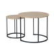 ΣΕΤ 2τεμ. ΤΡΑΠΕΖΑΚΙΑ ΣΑΛΟΝΙΟΥ MDF Φ60x49.7cm & Φ39.7x41.2cm ALL-U-NEED YCJ6050TB - Oriana Ferelli®