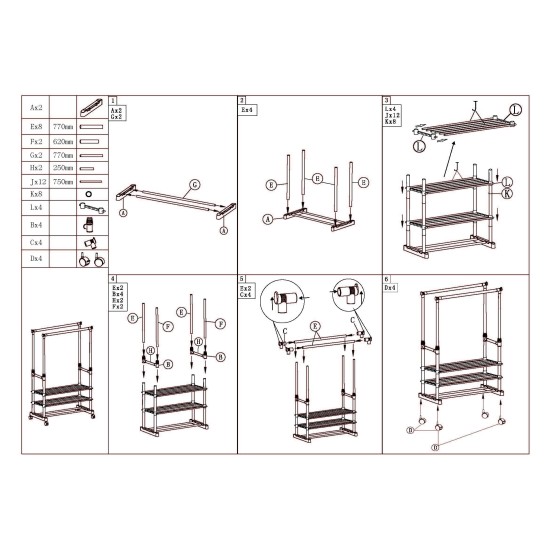 ΚΡΕΜΑΣΤΡΑ/ΡΑΦΙΕΡΑ ΜΕΤΑΛΛΙΚΗ 78.5x39x165cm ALL-U-NEED YJ3090B - Oriana Ferelli® ΚΡΕΜΑΣΤΡΑ/ΡΑΦΙΕΡΑ ΜΕΤΑΛΛΙΚΗ 78.5x39x165cm ALL-U-NEED YJ3090B - Oriana Ferelli®