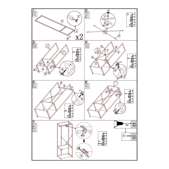 ΚΡΕΜΑΣΤΡΑ/ΡΑΦΙΕΡΑ ΜΟΡΙΟΣΑΝΙΔΑ 60x40.4x167cm ALL-U-NEED YG6017DLG - Oriana Ferelli®