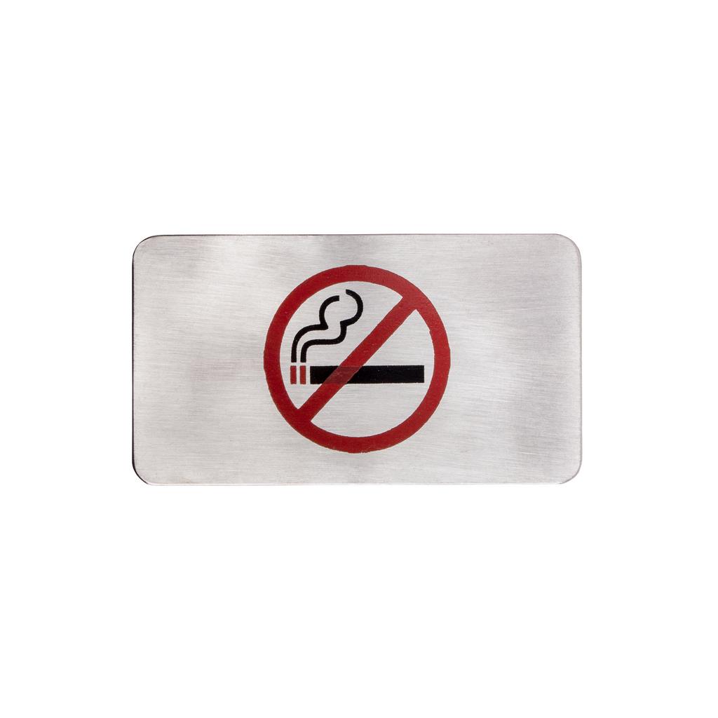 ΠΙΝΑΚΙΔΑ ΣΗΜΑΝΣΗΣ ΑΝΟΞΕΙΔΩΤΗ "NO SMOKING" 11x6cm 409715 - Max.Home®